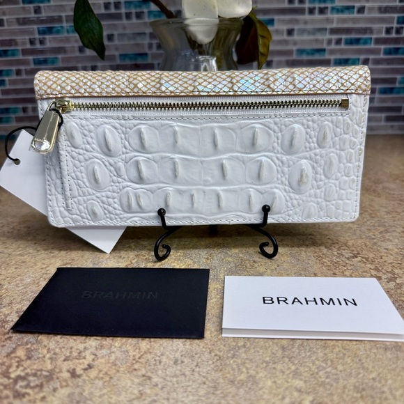 NWT Brahmin Ady Sea Salt White Colada wallet - Picture 2 of 3